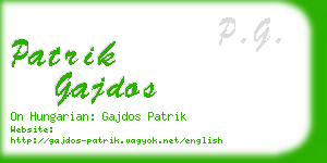 patrik gajdos business card